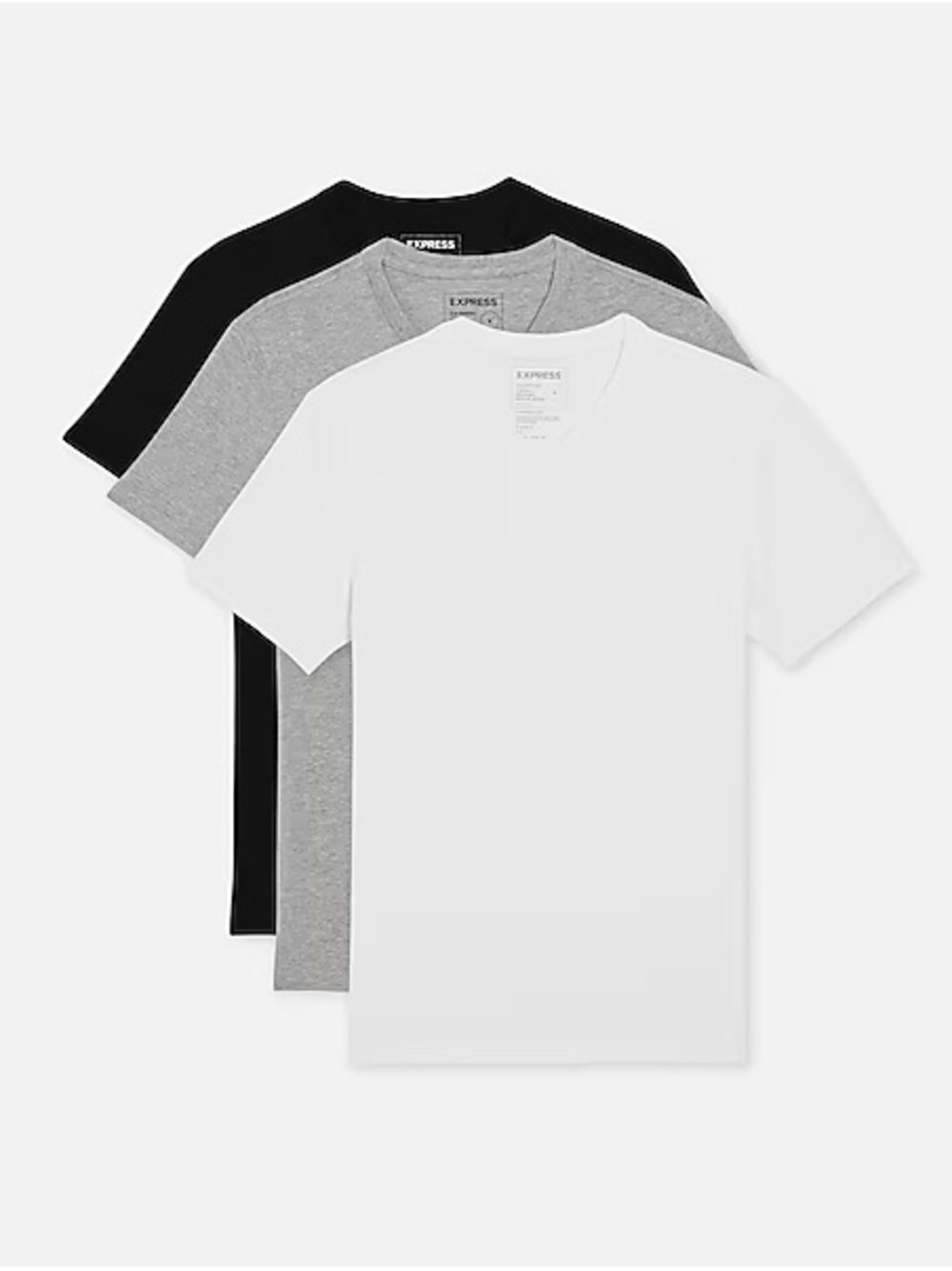 EXPRESS 3 Pack Supersoft V-Neck T-Shirts MSRP $64.00 NWT TALL SIZE L